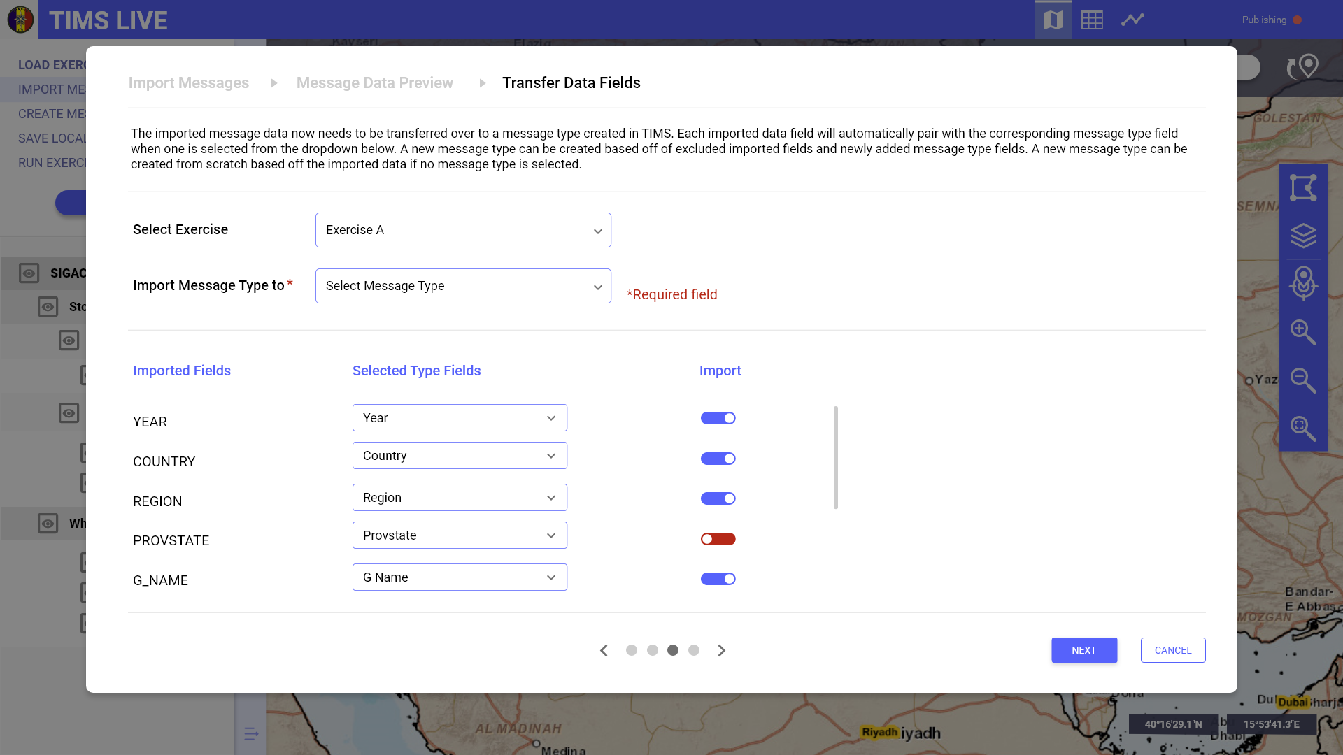 Modal-Import-Messages-Transfer-Data-Fields